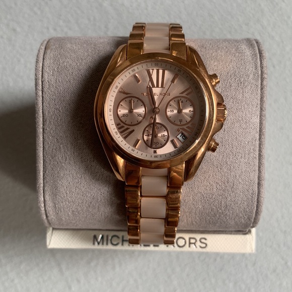 Michael Kors Women's Bradshaw Rose Gold-Tone Watch MK6066 - Picture 3 of 7